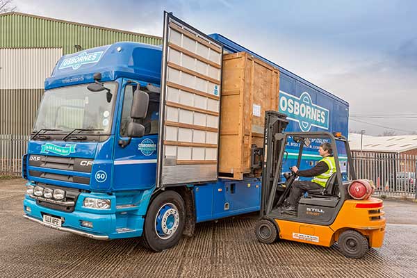Osbornes Containerised Furniture Storage loading